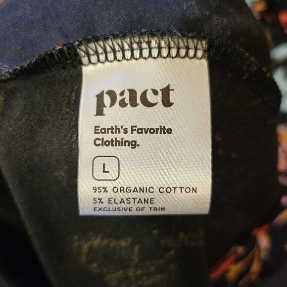 Pact Organic Cotton Fit & Flare Floral Crossback Maxi Dress  - Large - NWT - Picture 9 of 11